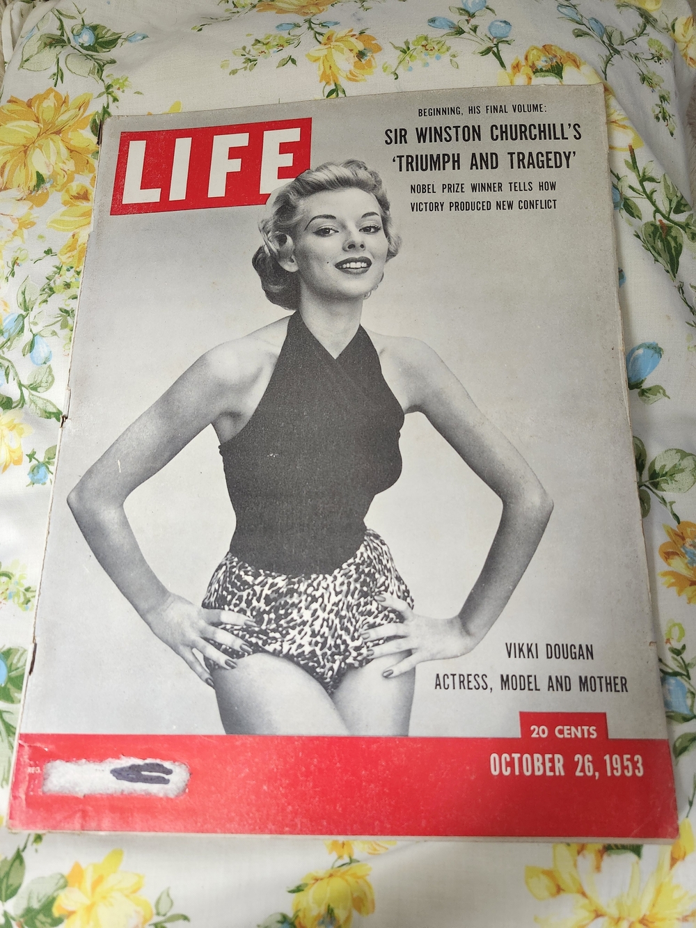 Vintage Oct. 26, 1953 Life Magazine-Vikki Dougan on the Cover
